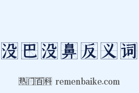 没巴没鼻反义词是什么意思的图片